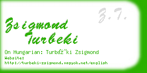 zsigmond turbeki business card